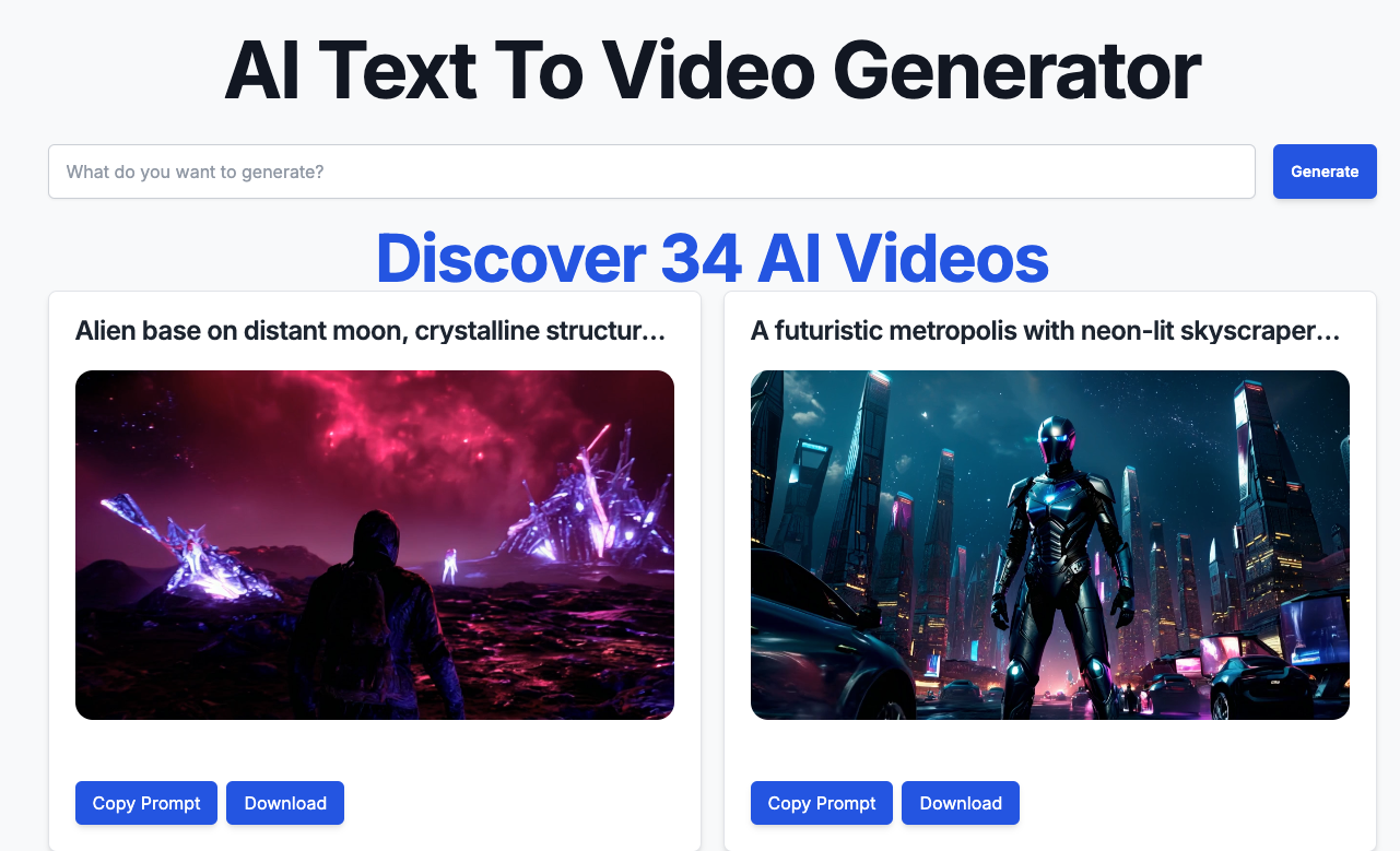 AI Text To Video Generator